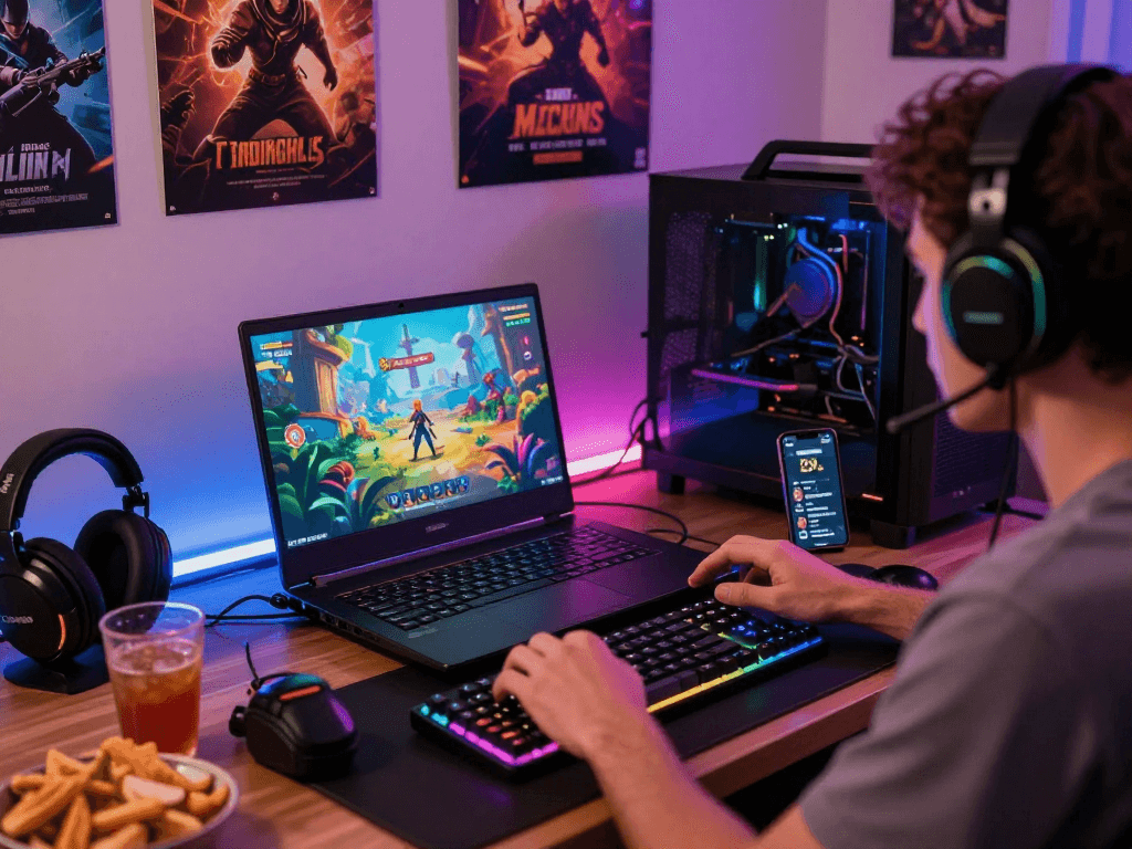 Engaging gaming scene showcasing a porngame experience with vibrant graphics and interactive gameplay.