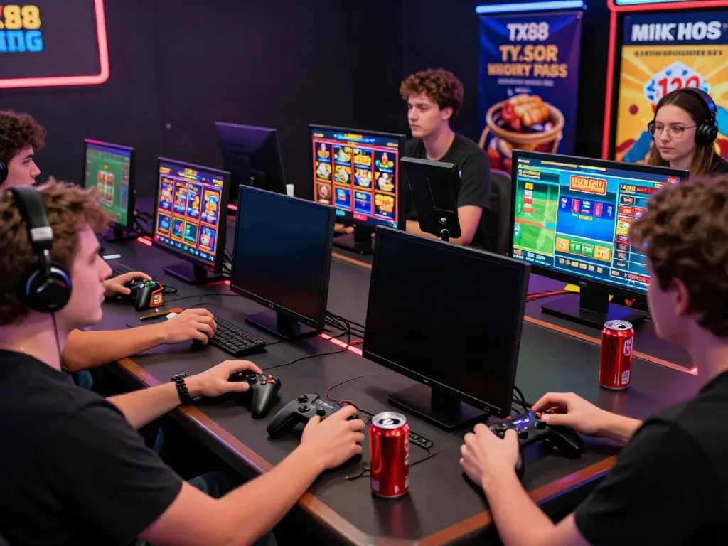Engaged players enjoying the diverse gaming options at https://tx88bet.vip/ in a vibrant and exciting environment.