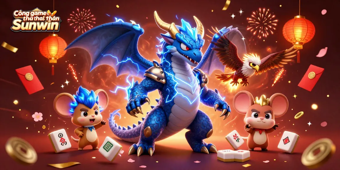 Engage with Cổng game bài đổi thưởng Sunwin and witness a thrilling casino adventure featuring an electrifying dragon.