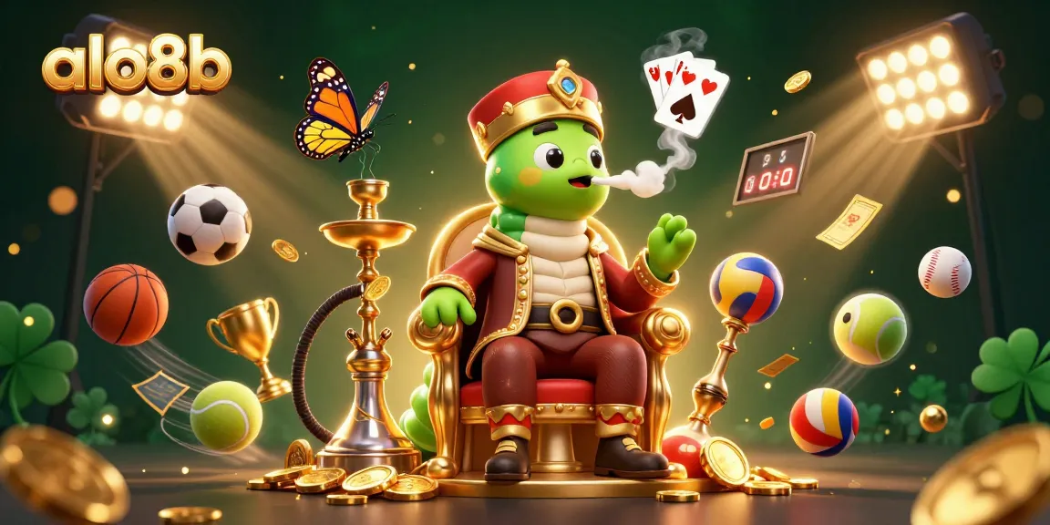 Clearly illustrating the dynamic gambling experience at alo8b with a cartoon sultan caterpillar in a vibrant casino setting.